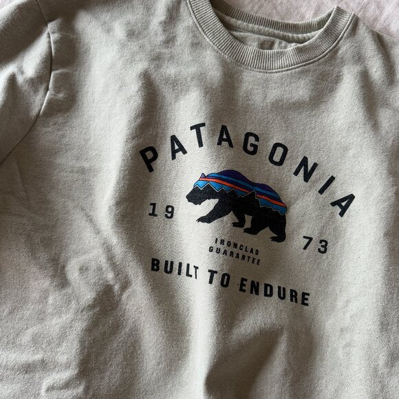 Men's Beige Patagonia Crewneck - Picture 1 of 7